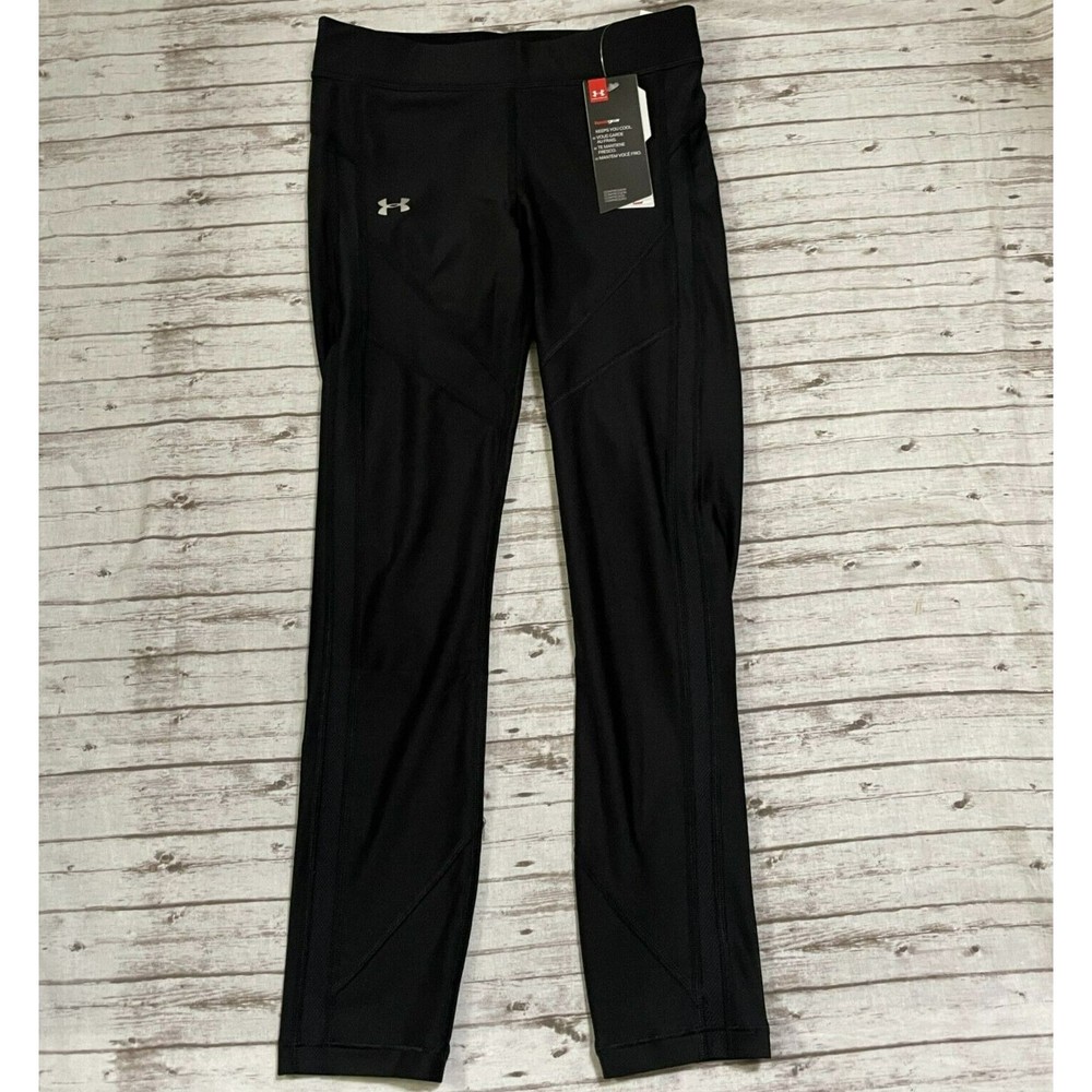 NWT Under Armour Women's Compression Leggings Black Heat Gear Size Small 1305767